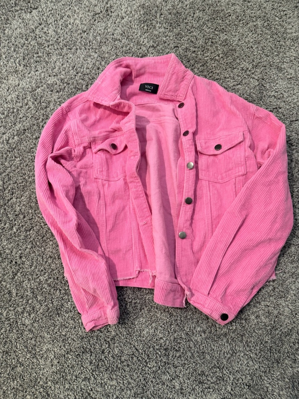 VICI Pink Corduroy Trucker Jacket